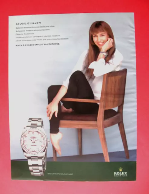 Publicite De Presse Rolex Montre Oyster Danseuse Etoile Sylvie Guillem Ad 2010