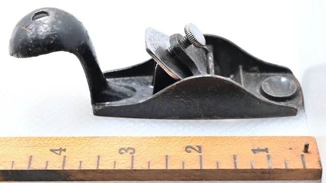 ✨Vintage Stanley No. 100 Flat Sole Squirrel Tail Block Plane ~ SW Era (INV Ø259)