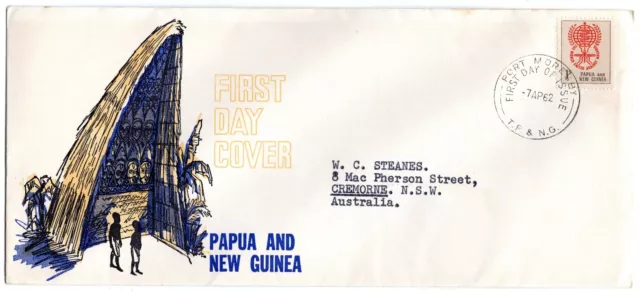 1962 Apr 7th. First Day Cover. Papua and New Guinea.