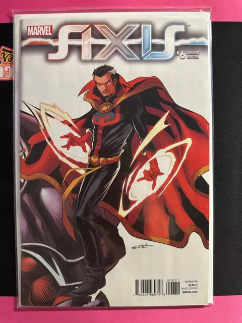AXIS #6 (Marvel Comics 2015) -- Avengers Vs X-Men 1:50 Dr Strange VARIANT