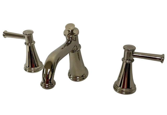 Conjunto de grifo y drenaje de baño pulido con níquel Moen T6405NL Belfield