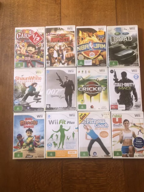 nintendo wii games bundle Lot Of 12 Complete VG To Like New Condition Discs