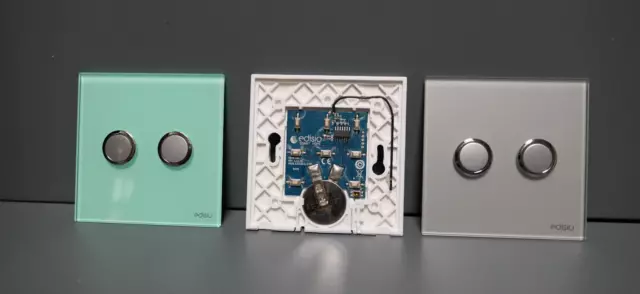 Interupteur sans fil de 1 à 5 canaux edisio + 2 plaques