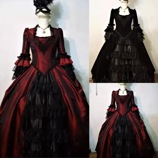 Victorian Gothic Vintage Quinceanera Dresses Satin Lace Vintage Prom Party Gowns