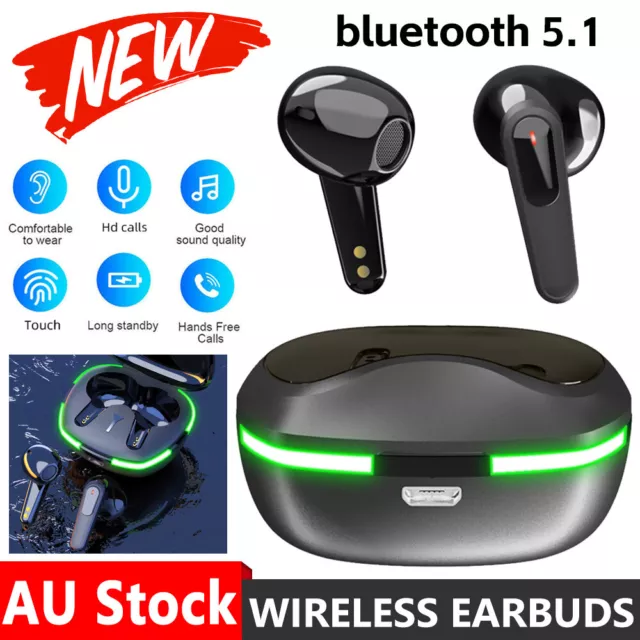 Wireless 5.1 Bluetooth Headphones TWS Earbuds Headset Stereo Earphones Ear Hook