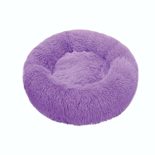 Donut Plush Bed Dog Cat Pet Calming Round Soft Warm Fluffy Kennel Sleeping Nest 12