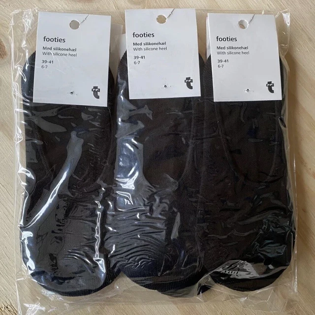 6X Chaussettes Femmes Femmes Filles Noir Invisible Entraîneur Footie Ballerine 6-7