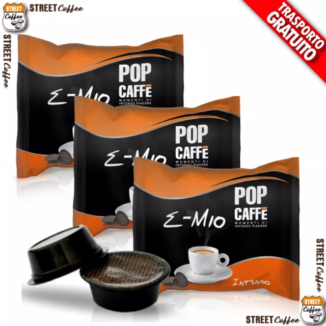 100 Cialde Capsule Caffè Pop e-mio 1 Intenso compatibili Lavazza a Modo Mio ®