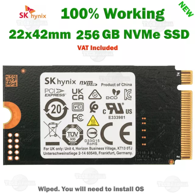 NEW SK HYNIX BC711 256GB 2242 NVMe PCIe SSD for Dell HP Asus Acer Lenovo  MSI PC+ £16.99 - PicClick UK