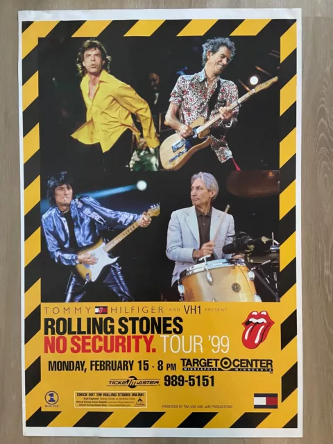 Rolling Stones Original Concert Poster 25" x 28" - Rare Printer's Proof