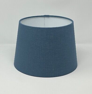 Lampshade Blue Textured 100% Linen Tapered Empire Light Shade