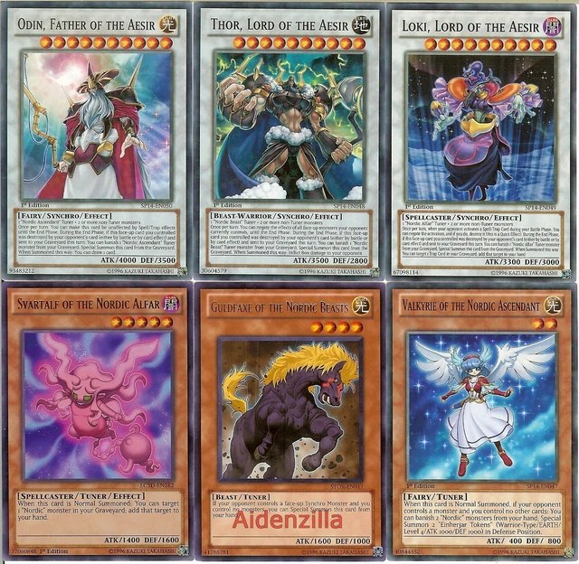 YUGIOH NORDIC DECK - 40 Cards + 7 Extra -- Thor, Odin, Loki, Valkyrie,  Guldfaxe $32.00 - PicClick