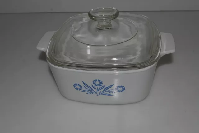 Vintage Corning Ware White Range Toppers, Corning 8 Skillet Frying Pan and  Pyrex Lid, N 8 1/2 B Corning Ware Casserole Dish New Condition 