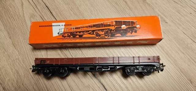 Märklin H0 4514 Niederbordwagen der DB mit Originalverpackung