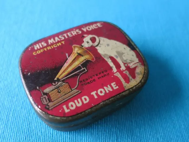 Vintage "His Masters Voice" Loud Tone Gramophone Needle Tin Box