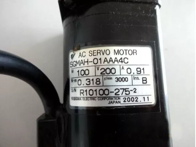 One Used Yaskawa AC Servo Motor SGMAH-01AAA4C