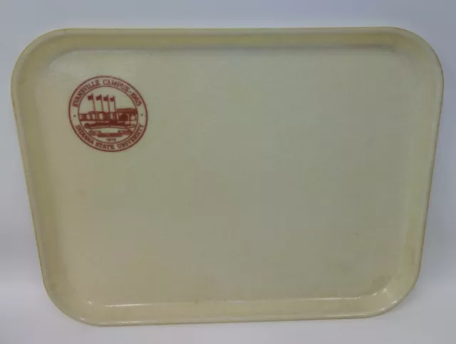 Vtg Indiana State University Evansville IN Campus Cafeteria Tray