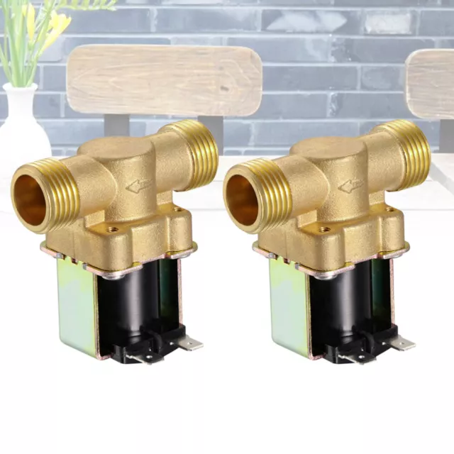 2 Pcs Clapet Anti-retour Tout Bronze Valve Électromagnétique