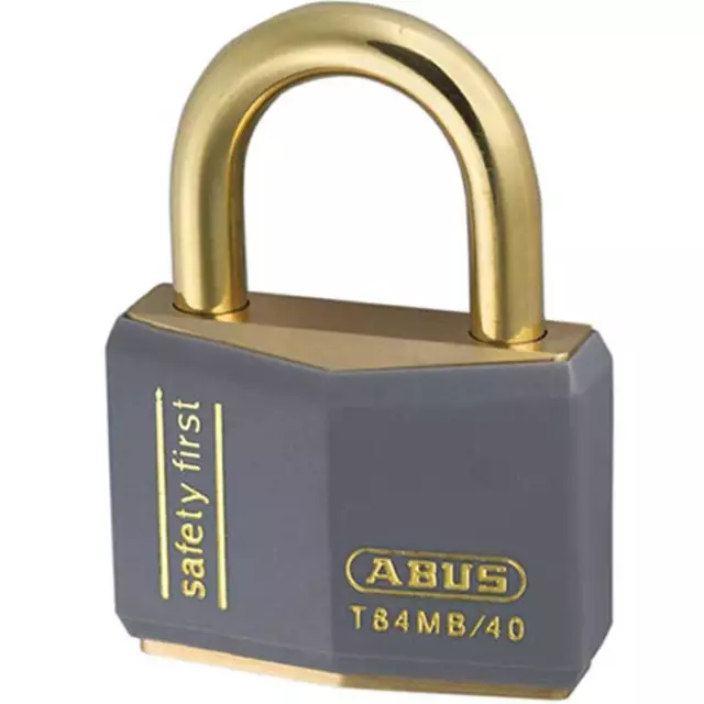 Abus T84MB/40mm Grey Rustproof Padlock KA 8405 (T84MB-40-GRY-KA)