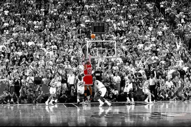 Michael Jordan Chicago Bulls Last Shot 1998 (Basketball) Sports Poster Print ... 2