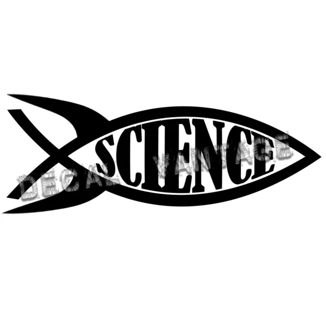 Science Fish Vinyl Decal Sticker Funny Rocket Space - Choose Size & Color