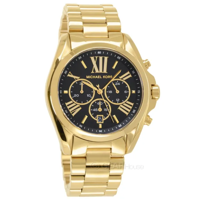 Michael Kors Womens Bradshaw Chronograph Watch, Black Dial, Stainless Steel Band 3