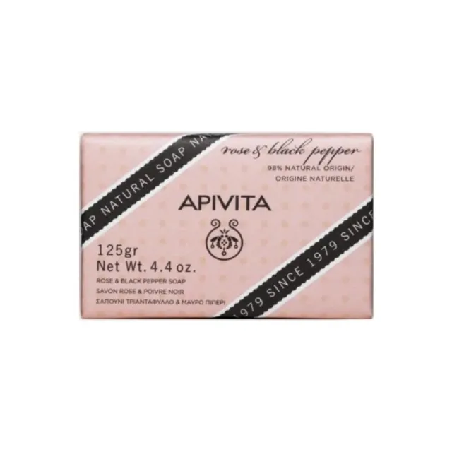 APIVITA Natural Soap - Soap With Rose And Black Pepper 125 G