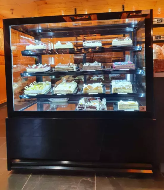 Cake Display Fridge 1.4M Long Patisserie Chiller Brand New Lift Up Glass Ellada