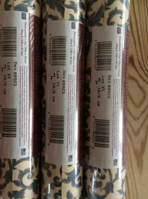 Shand Kydd ready pasted vinyl Des 89923 3 rolls sealed