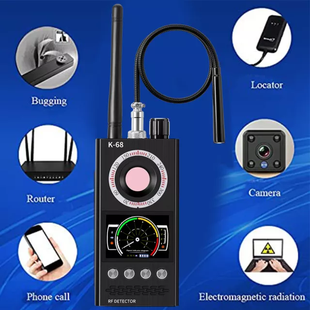 2023 K68 RF Detector Camera GSM Audio Bug GPS Finder Scanner Tracker