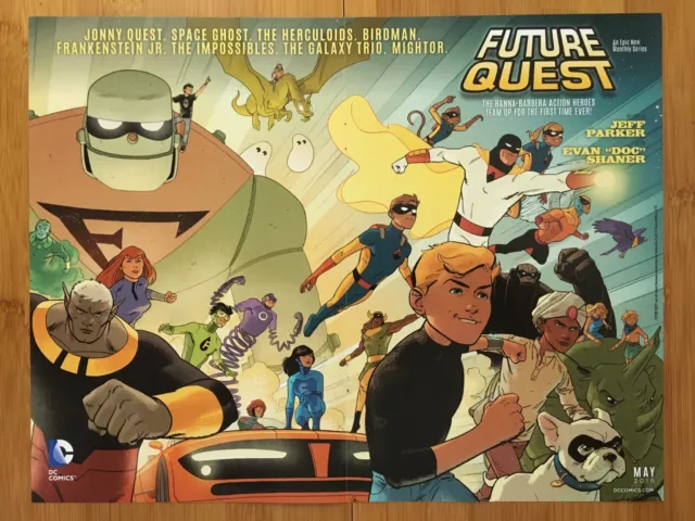 2016 DC Future Quest Print Ad/Poster Jonny Quest Space Ghost Doc Shaner Pop Art