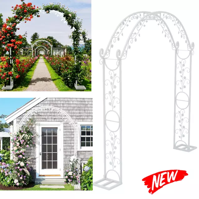 Arco di rose bianco XXL arco per porta traliccio pergola traliccio cancello giardino metallo decorazione