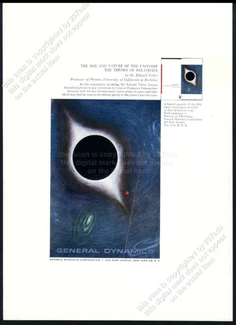 1958 Erik Nitsche outer space modern art General Dynamics vintage print ad