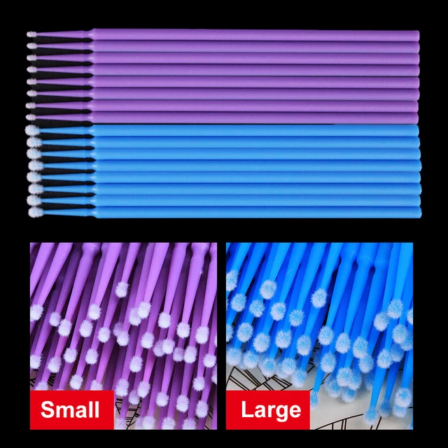 100Pcs Car Touch Up Paint Micro Brushes Applicator Stick Detailing Cleaning Tool