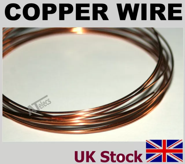Copper Wire  Various Gauges,   Polyurethane Enamelled  Non-Tarnishing - UK Stock