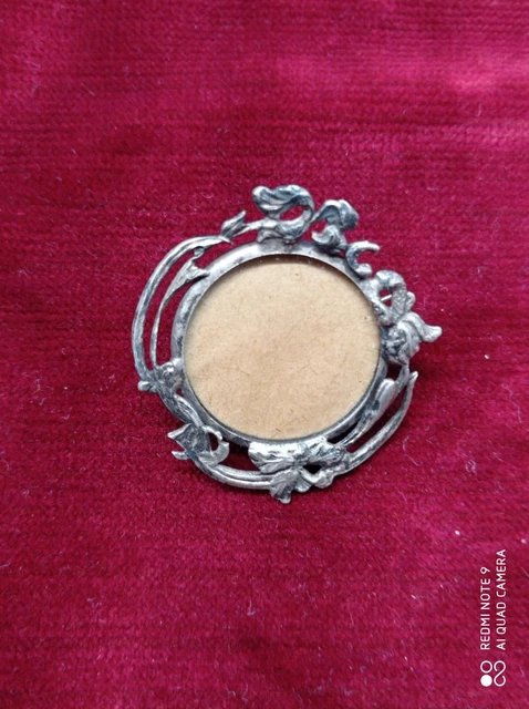 Broche Ancienne Porte-photo Style Art Nouveau / Art Déco - Occasion, Vintage