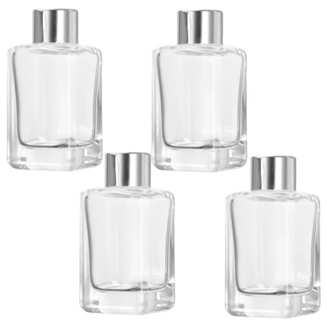 4 piezas Botellas Difusoras de Vidrio Aromaterapia Caña Difusores Tarros de Perfume