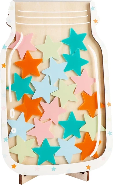 Stars Reward Jar,Classroom Reward Jars for Kids,Potty Training Chart Chore Chart
