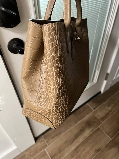 LongChamp Roseau handbag Croc Embossed Beautiful 8