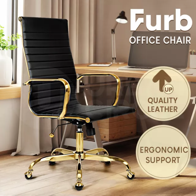 Furb Executive Office Chair Ergonomic Gaming High-Back Computer PU Leather Seat