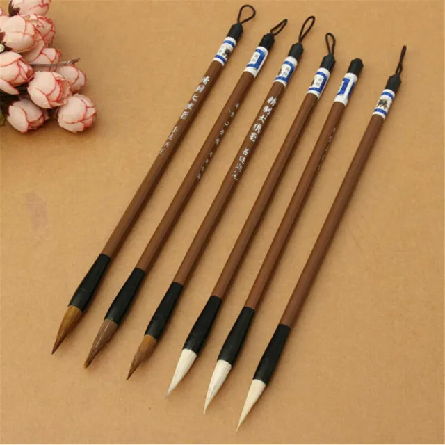 3 Chinese Japanese Water Ink Painting Writing Calligraphy Brush Pen Set Art Tool