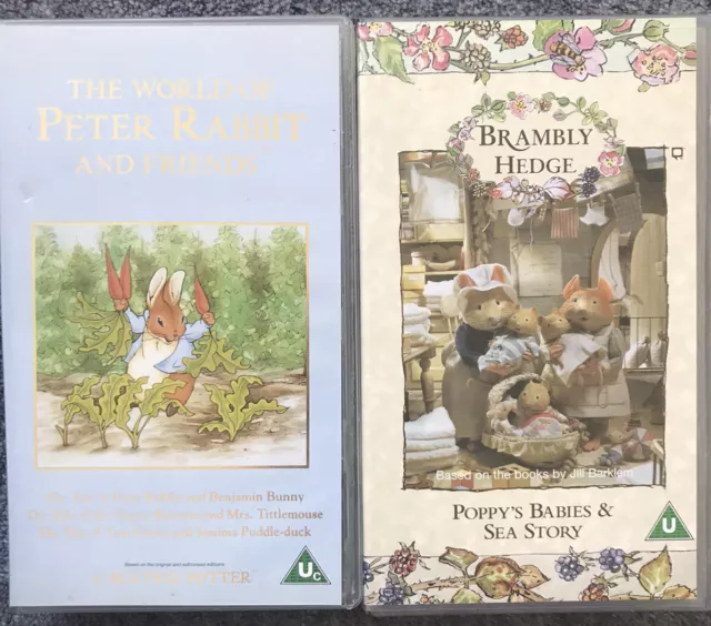 The World Of Peter Rabbit & Friends VHS & Brambly Hedge Poppy's Babies Sea Story