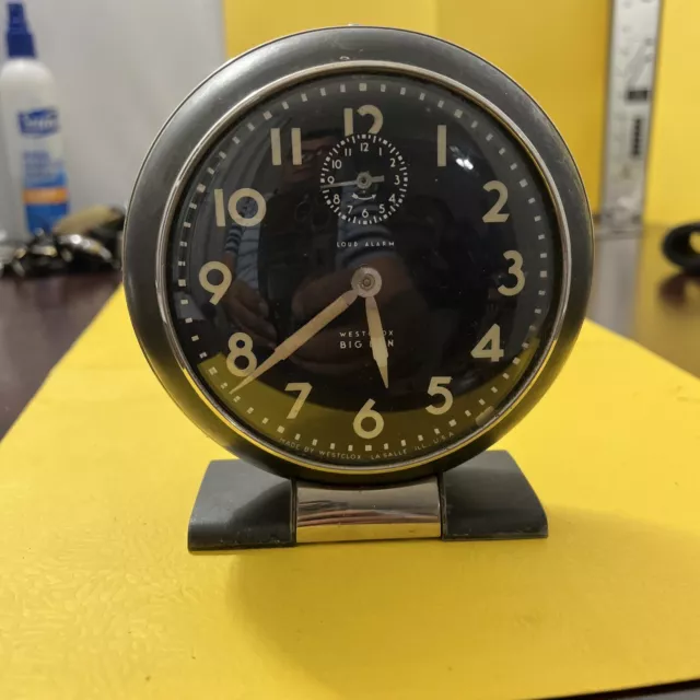 1940'S BIG BEN Westclox Loud Alarm Clock Black Not Running 43.00