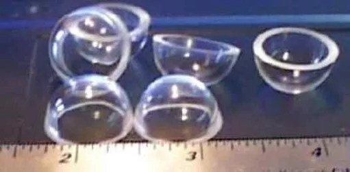 HEMISPHERE PLEXIGLAS CLEAR 1.00" OD x .5" ID x .125 THICK NO FLANGE 15975-200