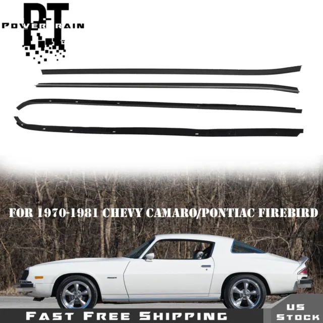 For 1970-1981 Chevy Camaro/Pontiac Firebird Window Sweeps Felts Kit 4Pcs