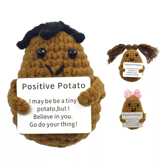 CROCHET YARN FUNNY Positive Potato Handmade Plush Doll Toy $5.26 - PicClick  AU