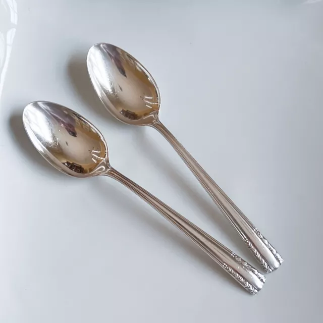 Set Of 2 Alvin Sterling Silver “Chapel Bells” Flatware- Regular Teaspoons  6"