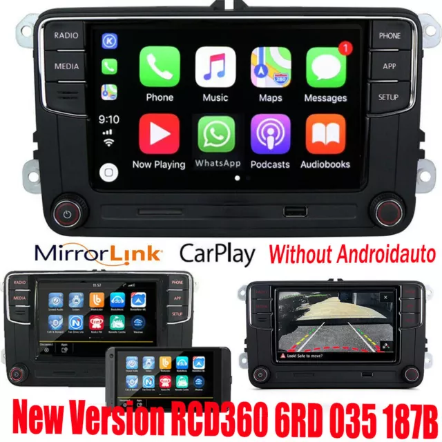 SCUMAXCON Autoradio RCD360 330 CarPlay BT SD Pour VW Golf Tiguan Passat Caddy CC