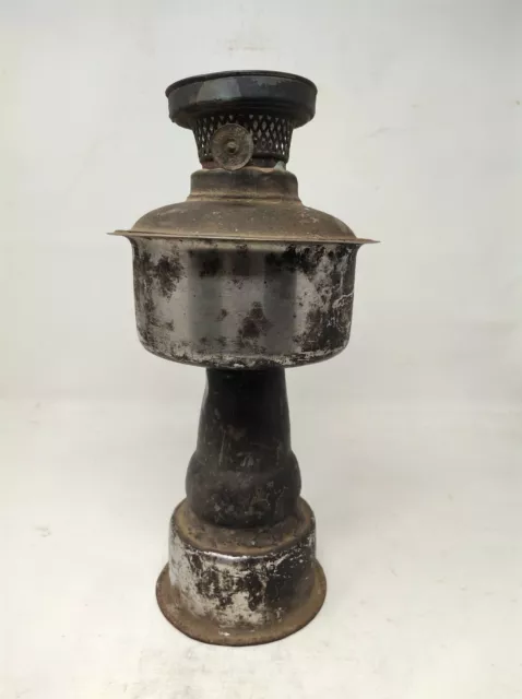 Vintage Old Rare Rustic Iron Handcrafted Kerosene Oil Lightning Lamp