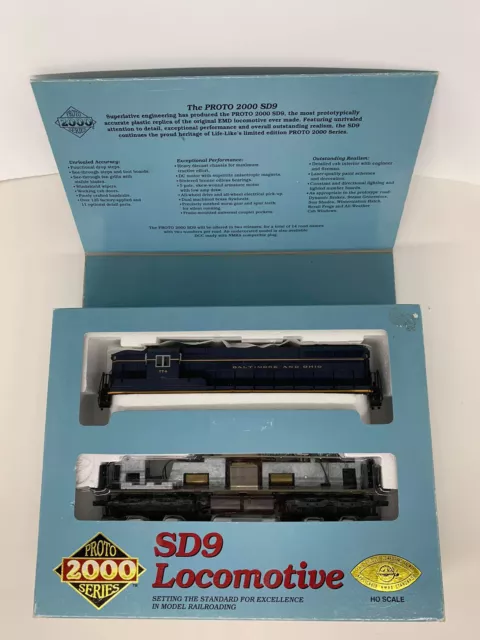Proto 2000 SD9 Locomotive W/O Dynamic Brake No.21185 B&O #744 HO